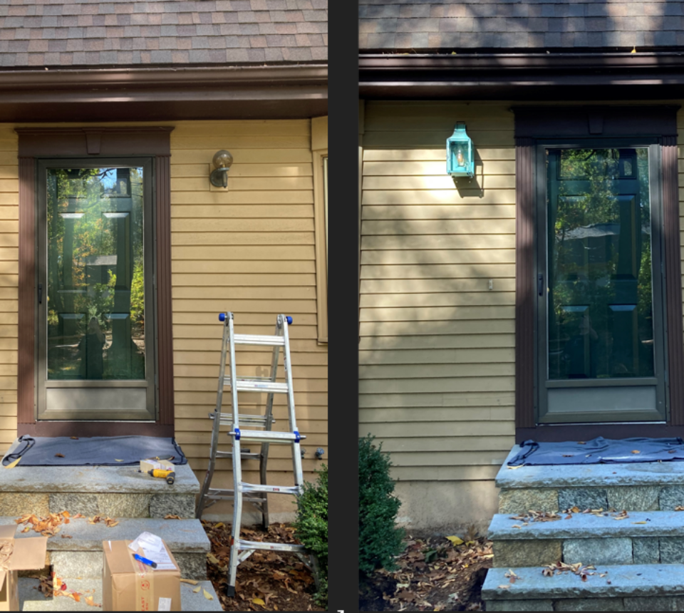 Exterior Lights to Copper Lanterns