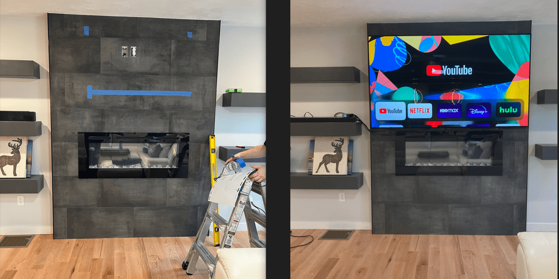 TV hang on large format Tile V2